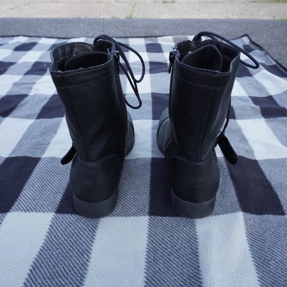 Black American Rag Cie Farahh Combat Boots - Picture 4 of 8